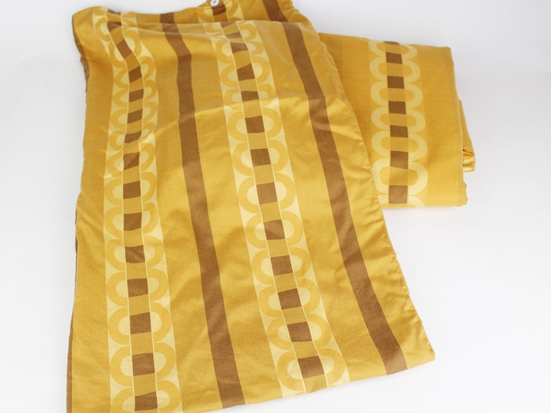 bed linen, Vintage bed linen from the 70s with patterns 1 bed cover and 1 pillowcase