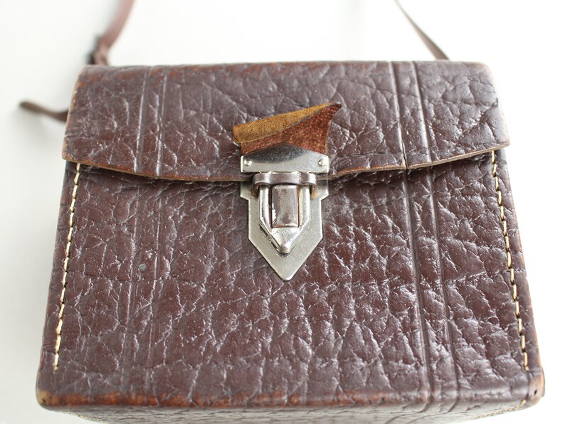 old vintage camera bag small leather bag photo bag crossbody bag steampunk lens bag school