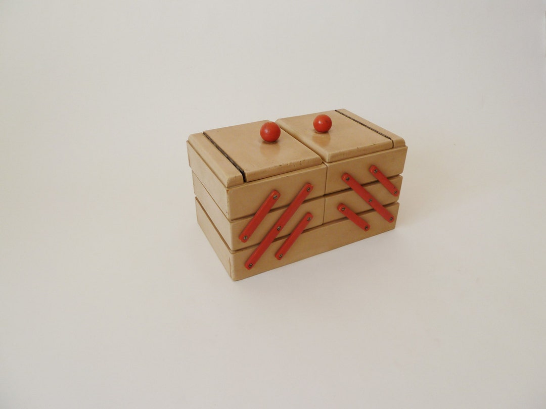 Small Wooden Sewing Box, Vintage Sewing Box, Tailor Sewing Box, Shabby