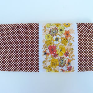 Bed linen vintage, with polkadots and floral pattern, pillowcase & duvet cover, bedlinen