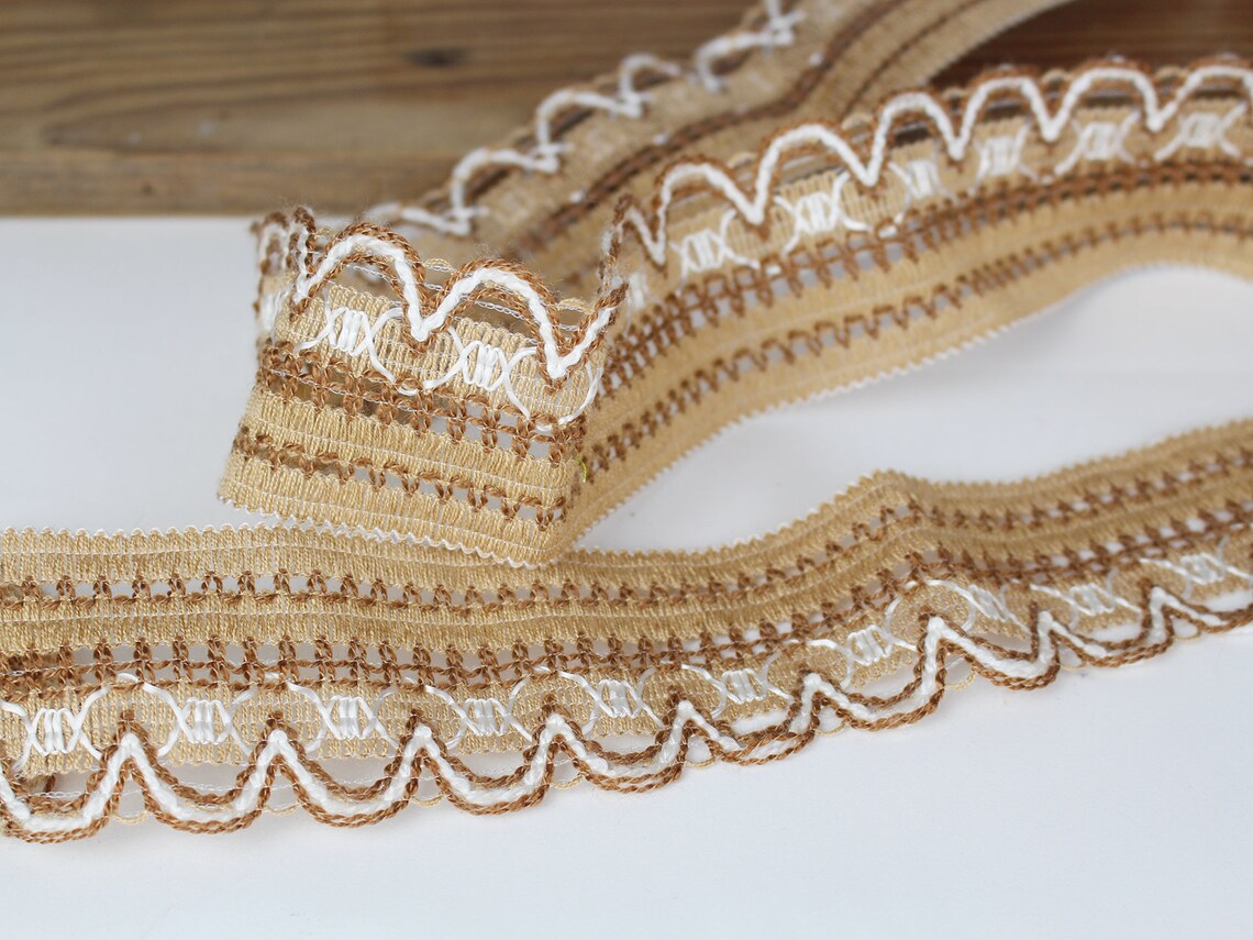 Retro Borte, Bordüre, Zierborte, Näharbeit, Tresse zum Nähen, Handarbeit, Kurzwaren, Coupon 4