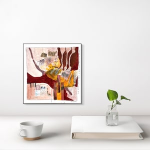 arte contemporanea, collage artistico, collage su carta, arte multimediale mista, arte astratta, arte collage, arte originale, regalo d'arte,