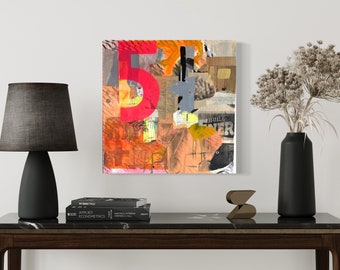 original ART work, abstract art on canvas, collage art, mixed media art, art for your home, art gift