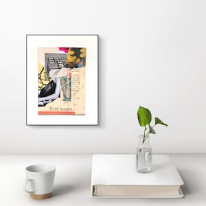 original ART collage, modern collage, artwork, abstract art, mixed media, collage art, art, art gift, title &quot;Amie&quot; art gift