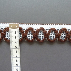 Vintage border white with brown pattern, border for decoration, border, handicraft, handicrafts, sewing, art journaling, DIY image 3