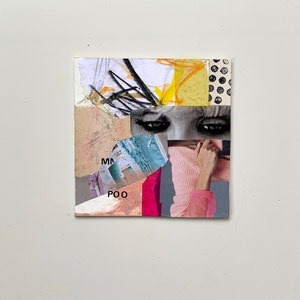 collage ART original, collage de papel, obras de arte, arte abstracto, técnica mixta, arte collage, arte, regalo de arte,