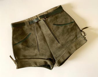Dziecięce spodnie skórzane w stylu vintage, tradycyjne skórzane spodnie dla dzieci, rustykalne spodnie skórzane, strój na Oktoberfest, unisex w stylu alpejskim, odzież vintage