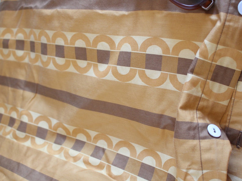bed linen, Vintage bed linen from the 70s with patterns 1 bed cover and 1 pillowcase
