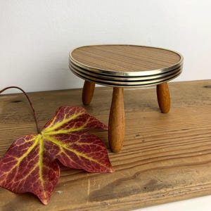 Mini flower stool, vintage flower table 50s-60s, coffee table, tripod, kidney table era, home decoration