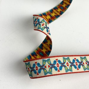 Webband Kissing Birds, Design von jolijou - 3 m - 1,80 Eur/m, Vögel, Zierborte, Nähen, Handarbeit, Verzieren, Kurzwaren