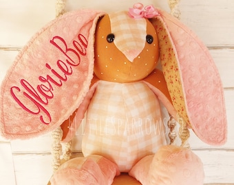 Keepsake Memory Bunny, Remembrance Bunny, Memorial Gift, Hospital Blanket Birth Stat Rabbit