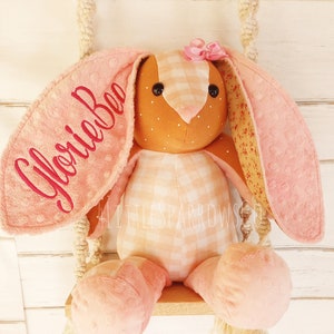 Birth Weight Memory Bunny: newborn baby's actual birth weight, made of baby clothes, hospital blanket, coming home outfit, sleepers