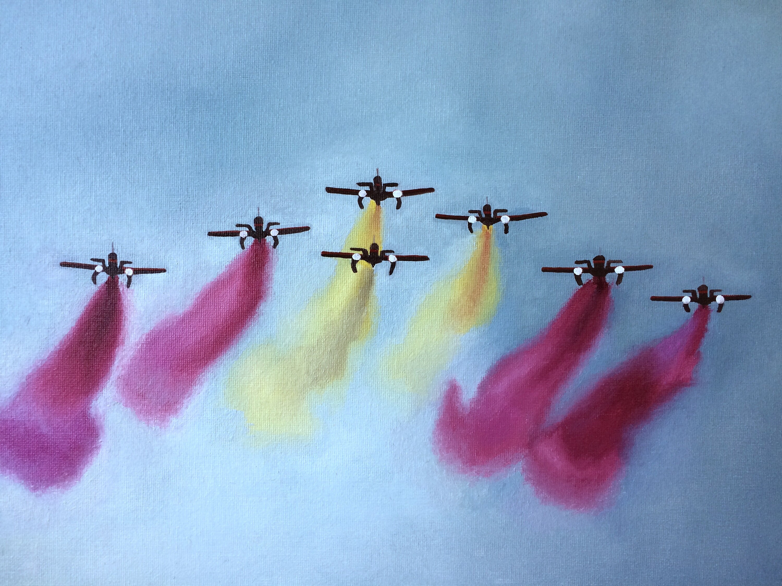 Aeroplane Show Original Oil Painting Airplane Aviation Red - Etsy Australia