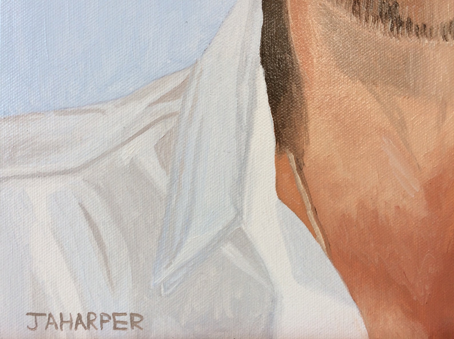 Brad Pitt Original Oil Painting Celebrity Portrait American Hollywood