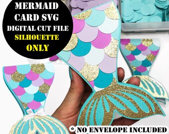 Free Free Mermaid Birthday Card Svg 418 SVG PNG EPS DXF File