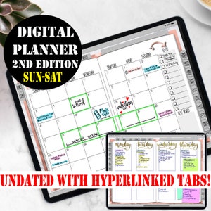 Digital Planner Goodnotes incl Digital Planner Stickers, Digital Planner Undated, Digital Planner iPad Pro, Digital Planner 2021, 00195