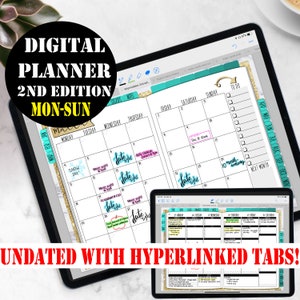 Digital Planner Goodnotes incl Digital Planner Stickers, Digital Planner Undated, Digital Planner iPad Pro, Digital Planner 2021, 00195