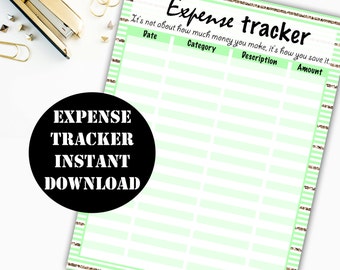 Expense Tracker Printable Digital Download // Erin Condren Printable / Plum Paper Printable / Planner Insert Digital Download 00010