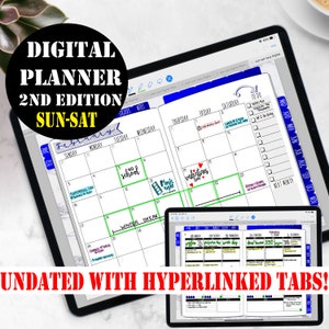Digital Planner Goodnotes incl Digital Planner Stickers, Digital Planner Undated, Digital Planner iPad Pro, Digital Planner 2021, 00195