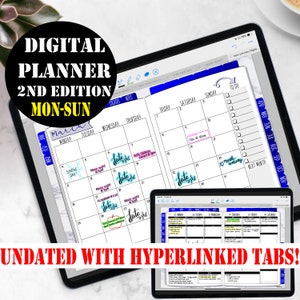 Digital Planner Goodnotes incl Digital Planner Stickers, Digital Planner Undated, Digital Planner iPad Pro, Digital Planner 2021, 00195