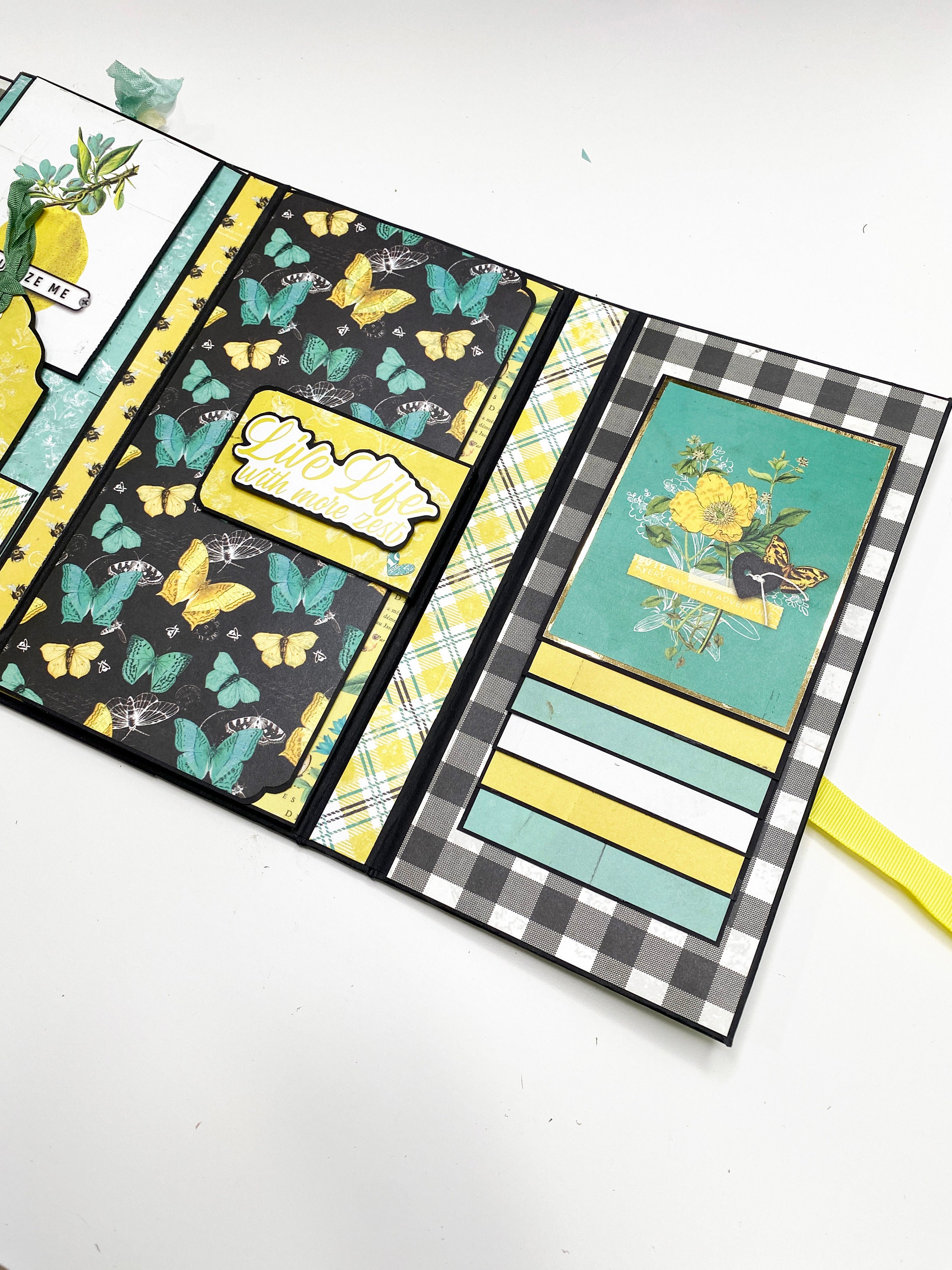 Lemon Trifold Mini Album Folio Tutorial PDF Including the Video Class ...