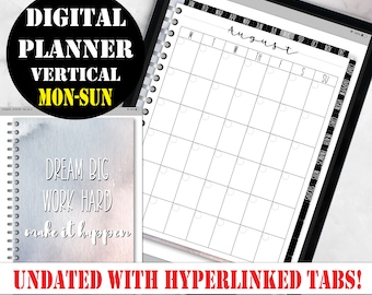 Digital Planner Goodnotes incl Digital Planner Stickers, Digital Planner Undated, Digital Planner iPad Pro, Digital Planner 2021, 00217