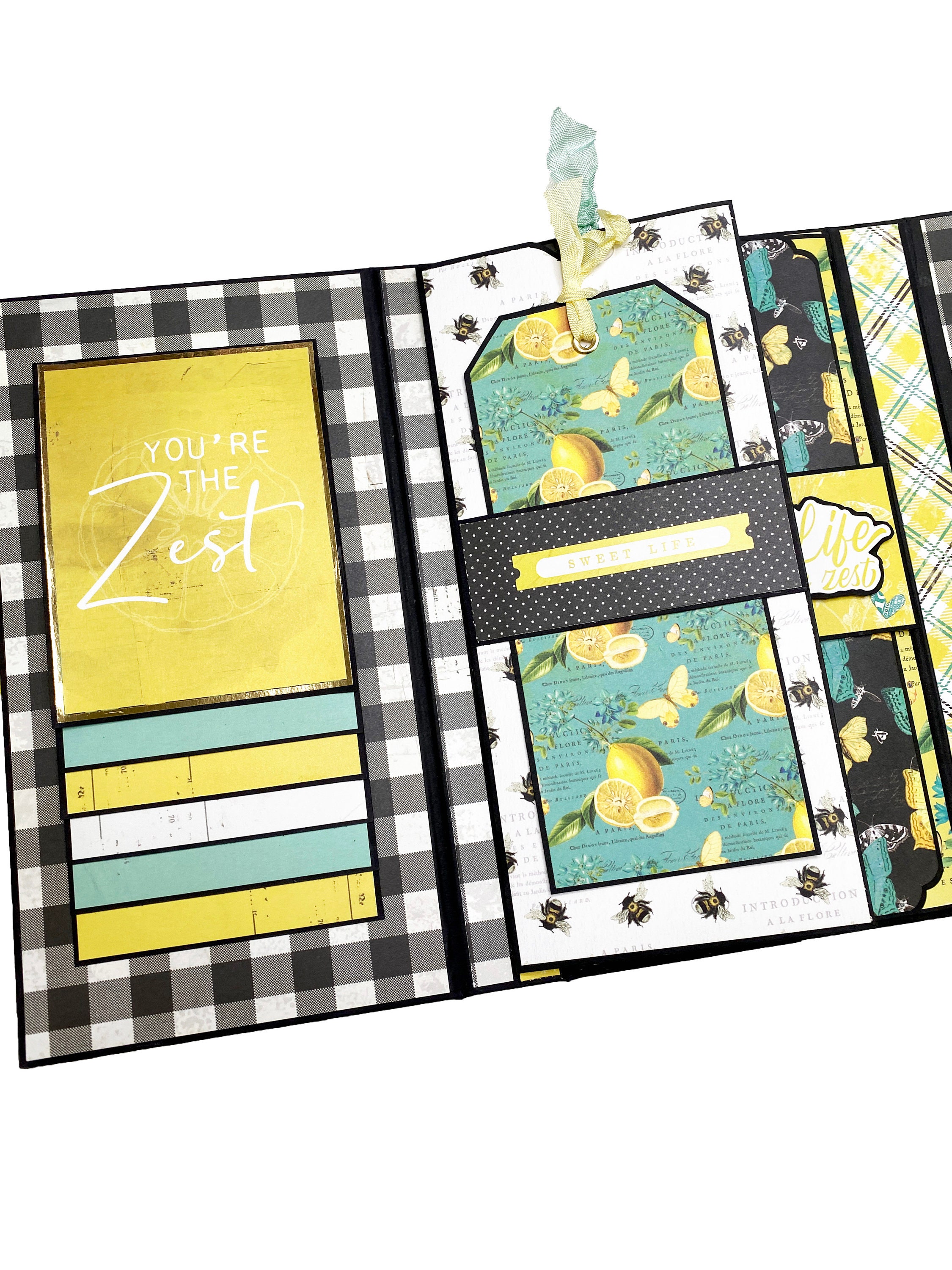 Lemon Trifold Mini Album Folio Tutorial PDF Including the Video Class ...