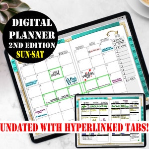 Digital Planner Goodnotes incl Digital Planner Stickers, Digital Planner Undated, Digital Planner iPad Pro, Digital Planner 2021, 00195