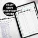 Crafty Show Inventory Tracker, Inventory Tracker Insert, Craft Planner ...