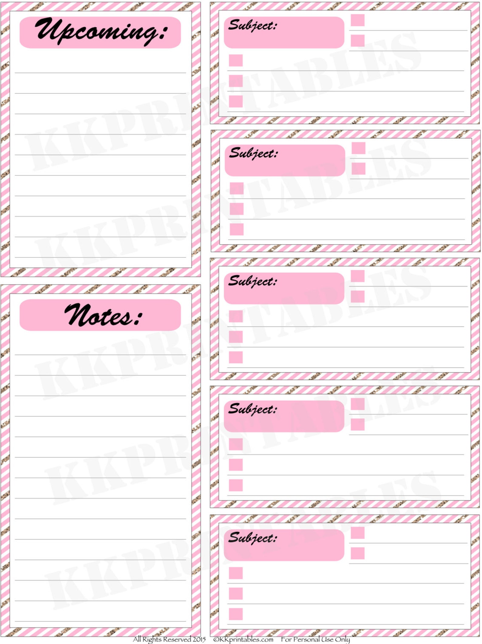 Homework Printable Digital Download // Erin Condren Printable | Etsy