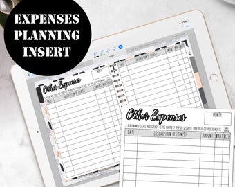 Budget Planner Expenses Tracker Insert, Budget tracker printable, Budget inserts, Good Notes Digital planner budget insert 00191