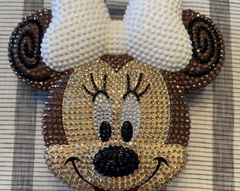 Princess Leia Inspired Minnie Disney Inspired Minnie Mouse Bling Crossbody Bucket Bag