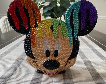 Paint Drip Mickey Epcot Festival Arts Disney Inspired Mickey Mouse Bling Crossbody