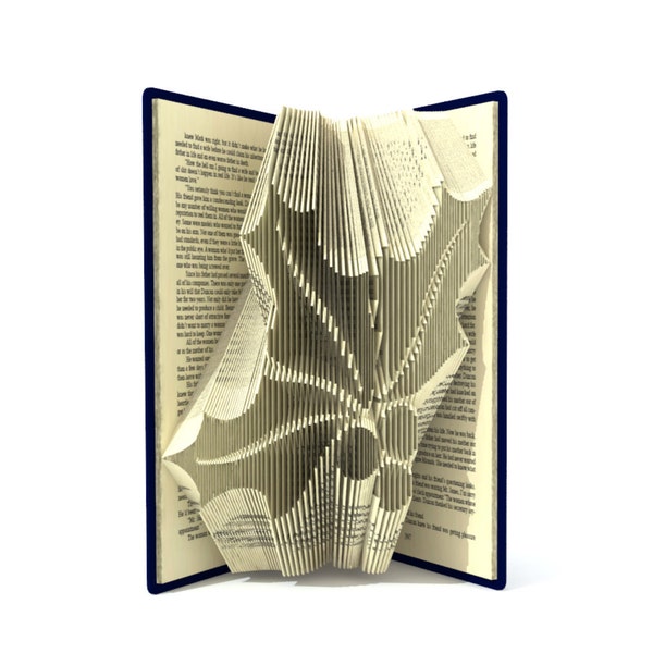 Book folding pattern - CHRISTMAS HOLLY and BERRIES - 245 folds + Tutorial with Simple pattern - Heart - SI0517