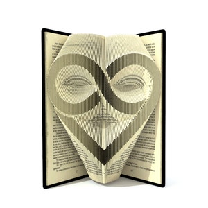 Book folding pattern - Infinity Heart - 428 pages + Tutorial with Simple pattern - Heart