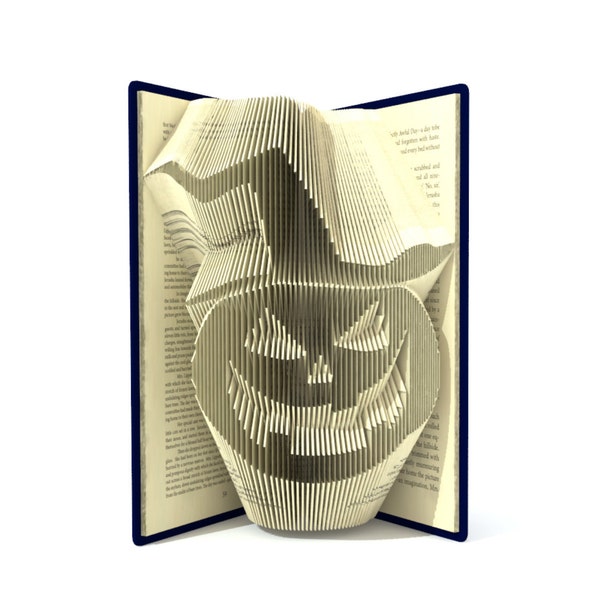 Book folding pattern - HALLOWEEN PUMPKIN - 2 different sizes included 207 and 245 folds + Tutorial with Simple pattern - Heart - SI0516