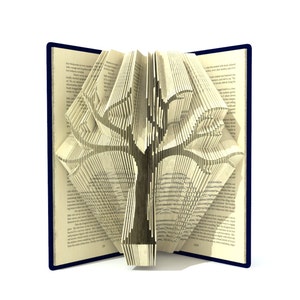 Book folding pattern - FAMILY TREE - 295 folds + Tutorial with Simple pattern - Heart - FL0202