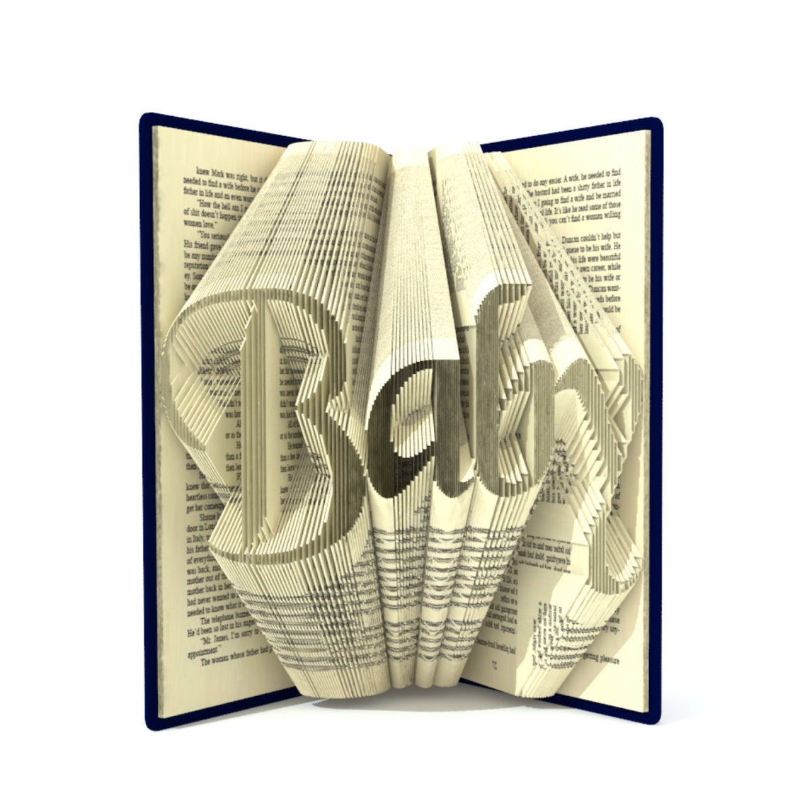 Book Folding Pattern BABY 255 Folds Tutorial With Simple Etsy