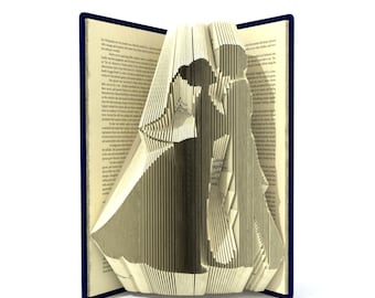 Book folding pattern - BRIDE and GROOM - 454 pages + Tutorial with Simple pattern - Heart