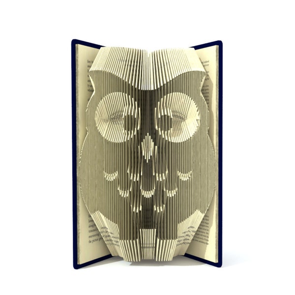 OWL - Book fold pattern - 2 different sizes included 378 and  422 pages  + Diy gift Tutorial with Simple folded art pattern - Heart