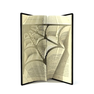 Book folding pattern - SPIDER WEB - 248 folds + Tutorial with Simple pattern - Heart - SI0514