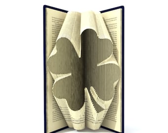 Book folding pattern - Shamrock - 179 folds + Tutorial with Simple pattern - Heart - FL0301