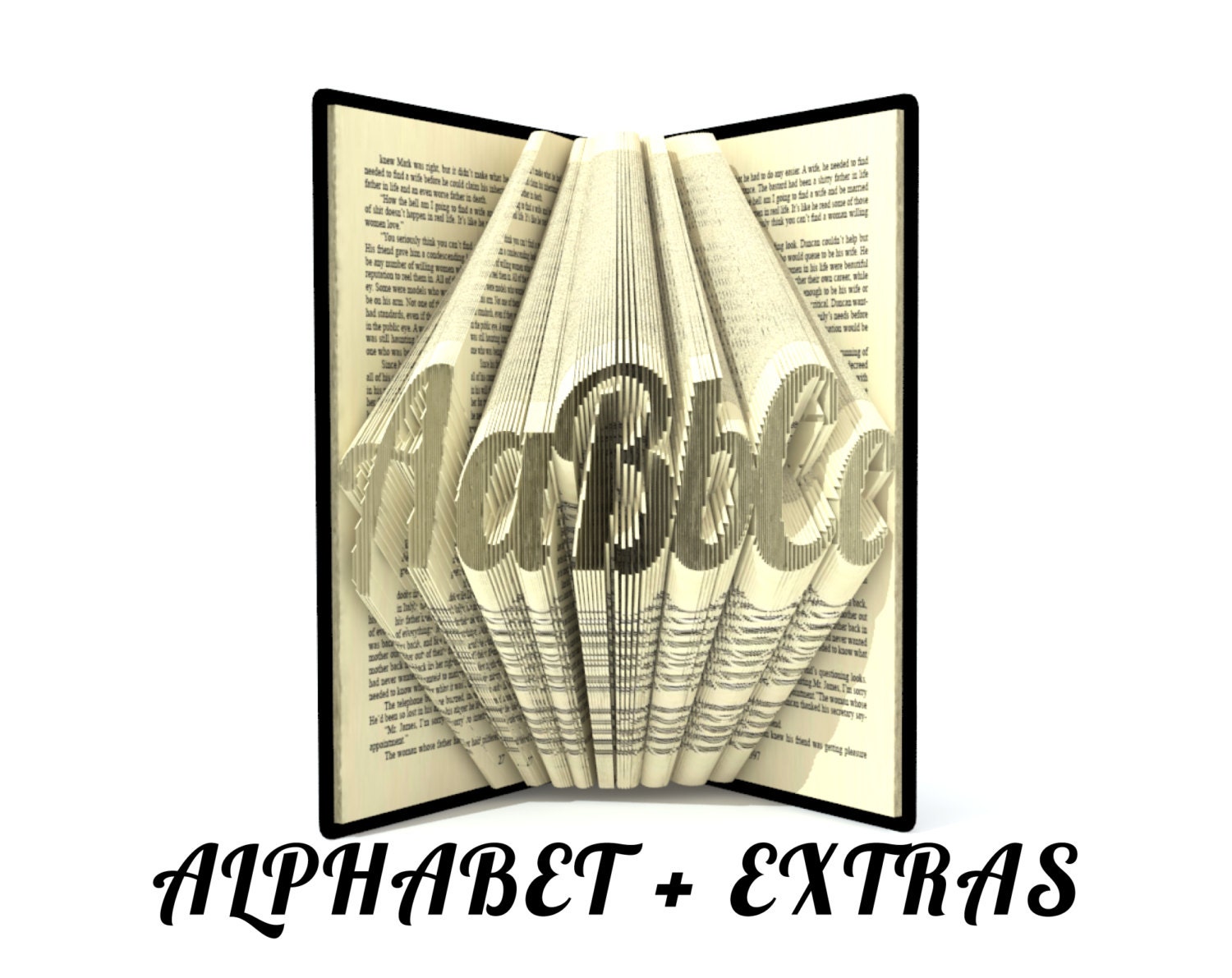 book-folding-alphabet-5-medium-fancy-font-book-folding-etsy
