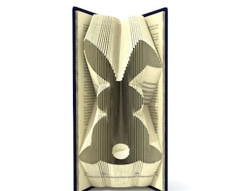 Book folding pattern - EASTER BUNNY - 141 folds + Tutorial with Simple pattern - Heart