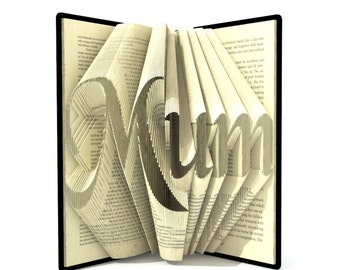 Book folding pattern - MUM- 283 folds + Tutorial with Simple pattern - Heart - MO0103
