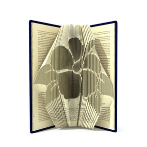 Book folding pattern - HIBISCUS, ROSE - 229 folds + Tutorial with Simple pattern - Heart - FL0103