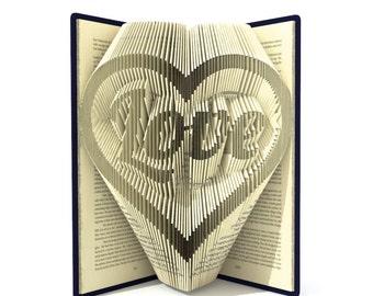 Book folding patterns - Love in a Heart - 488 pages,  + Tutorial with Simple folded art  pattern - Heart