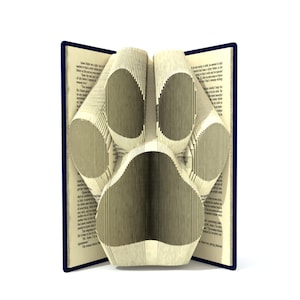 Book folding pattern - PAW - 3 different sizes included 310, 348 and 470 pages + Tutorial with Simple pattern - Heart