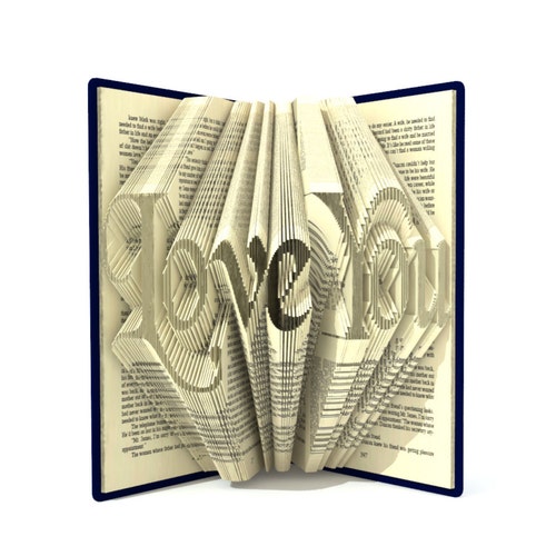 book folding pattern love you 292 folds tutorial with etsy