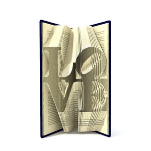 Book folding pattern - LOVE - 158 folds + Tutorial with Simple pattern - Heart - WO0104